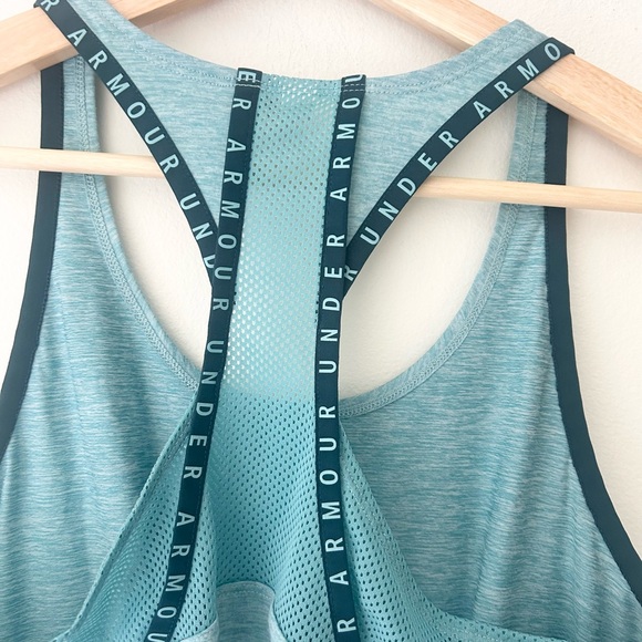 💪 Under Armour Knockout Racerback Tank Top – Size Small | Light Teal Blue - Picture 7 of 11